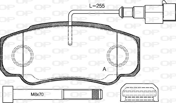 Open Parts BPA0961.02 - Kit pastiglie freno, Freno a disco autozon.pro