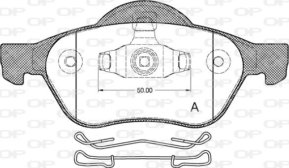 Open Parts BPA0962.10 - Kit pastiglie freno, Freno a disco autozon.pro