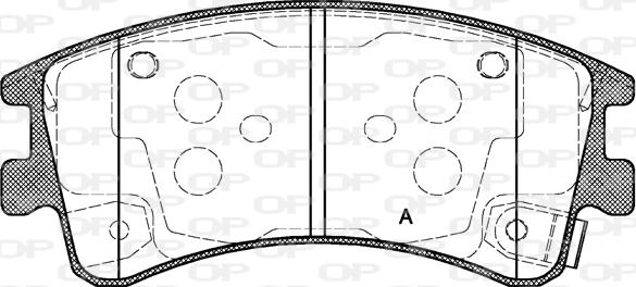 Open Parts BPA0970.02 - Kit pastiglie freno, Freno a disco autozon.pro