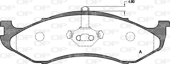 Open Parts BPA0467.00 - Kit pastiglie freno, Freno a disco autozon.pro