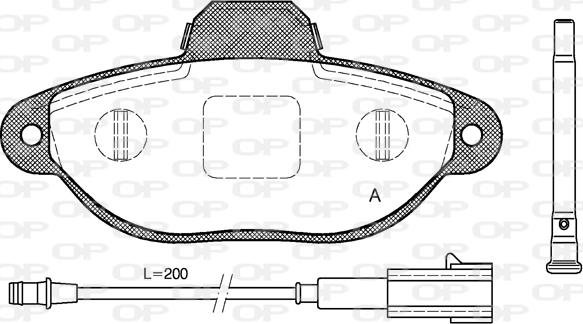 Open Parts BPA0414.21 - Kit pastiglie freno, Freno a disco autozon.pro