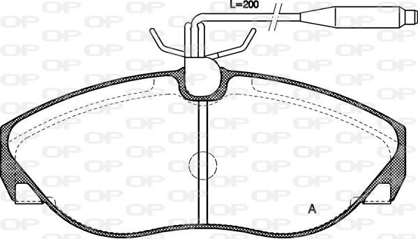 Open Parts BPA0486.02 - Kit pastiglie freno, Freno a disco autozon.pro