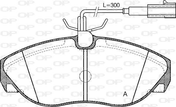 Open Parts BPA0486.11 - Kit pastiglie freno, Freno a disco autozon.pro