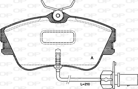 Open Parts BPA0480.21 - Kit pastiglie freno, Freno a disco autozon.pro