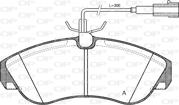 Open Parts BPA0487.11 - Kit pastiglie freno, Freno a disco autozon.pro