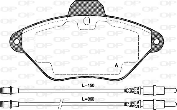 Open Parts BPA0439.04 - Kit pastiglie freno, Freno a disco autozon.pro