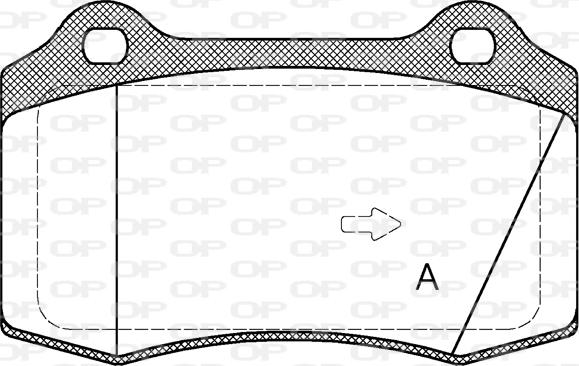 Open Parts BPA0434.55 - Kit pastiglie freno, Freno a disco autozon.pro