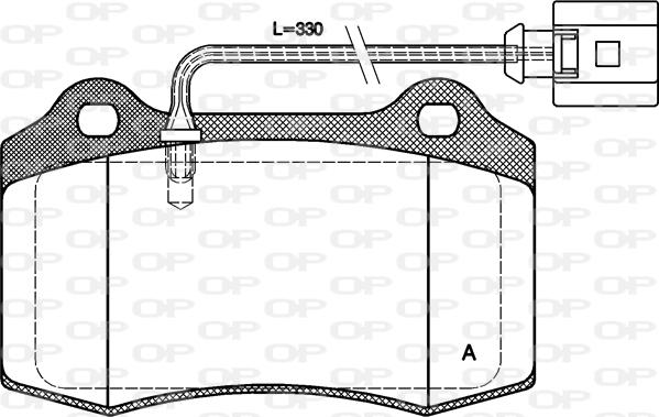 Open Parts BPA0434.01 - Kit pastiglie freno, Freno a disco autozon.pro