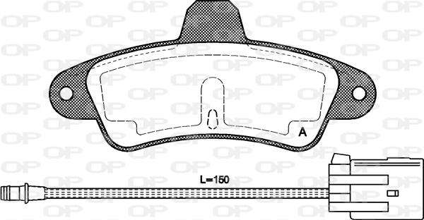 Open Parts BPA0433.02 - Kit pastiglie freno, Freno a disco autozon.pro