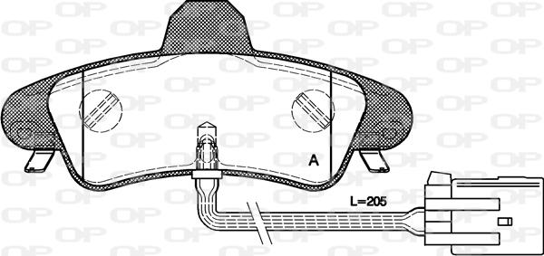 Open Parts BPA0433.12 - Kit pastiglie freno, Freno a disco autozon.pro