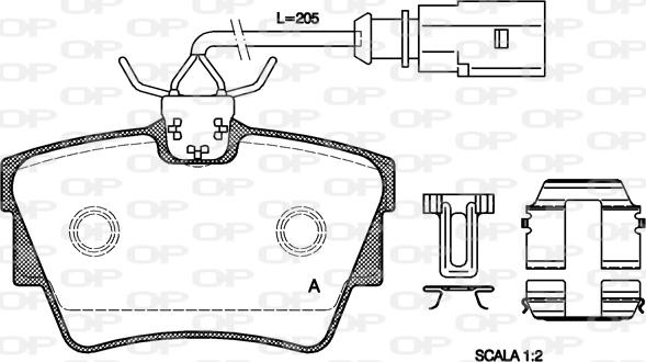 Open Parts BPA0591.12 - Kit pastiglie freno, Freno a disco autozon.pro