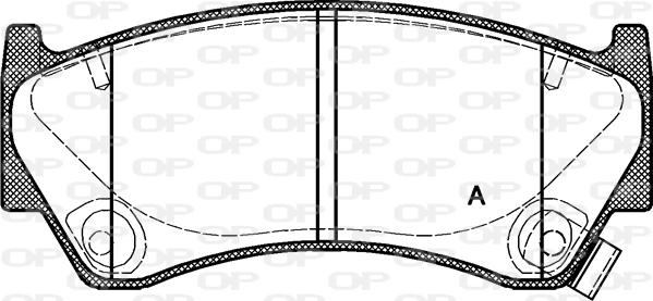 Open Parts BPA0592.12 - Kit pastiglie freno, Freno a disco autozon.pro