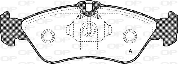 Open Parts BPA0580.00 - Kit pastiglie freno, Freno a disco autozon.pro