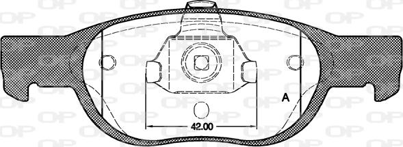 Open Parts BPA0588.10 - Kit pastiglie freno, Freno a disco autozon.pro