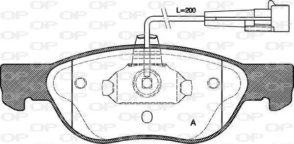 Open Parts BPA0587.11 - Kit pastiglie freno, Freno a disco autozon.pro