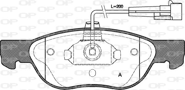 Open Parts BPA0587.12 - Kit pastiglie freno, Freno a disco autozon.pro