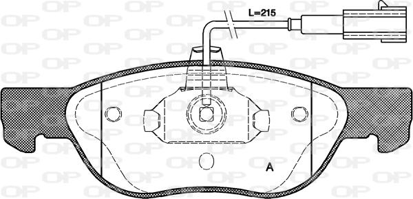 Open Parts BPA0587.21 - Kit pastiglie freno, Freno a disco autozon.pro