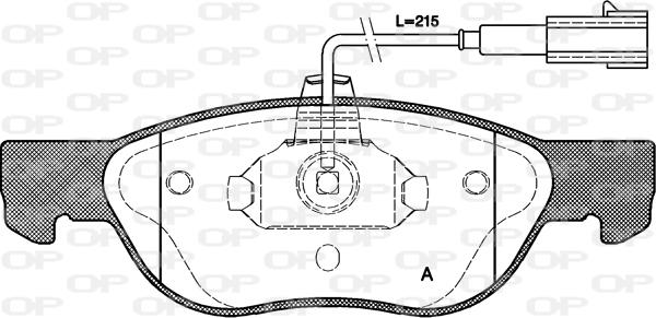 Open Parts BPA0587.22 - Kit pastiglie freno, Freno a disco autozon.pro