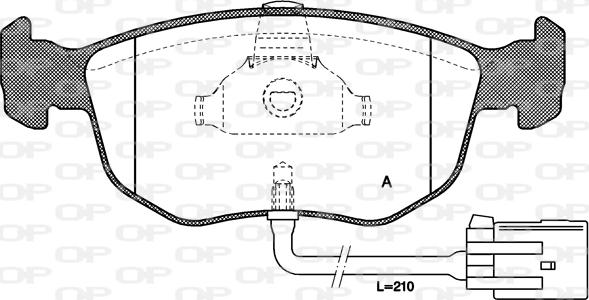 Open Parts BPA0575.02 - Kit pastiglie freno, Freno a disco autozon.pro