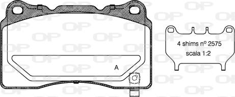 Open Parts BPA0666.04 - Kit pastiglie freno, Freno a disco autozon.pro