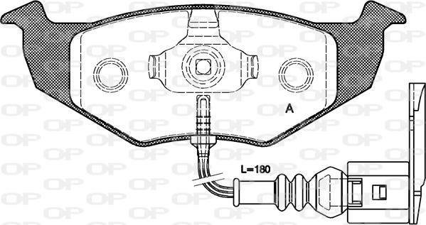 Open Parts BPA0609.11 - Kit pastiglie freno, Freno a disco autozon.pro