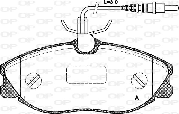 Open Parts BPA0604.04 - Kit pastiglie freno, Freno a disco autozon.pro