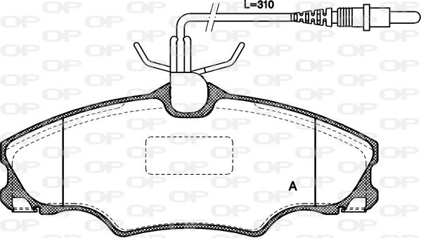 Open Parts BPA0603.04 - Kit pastiglie freno, Freno a disco autozon.pro