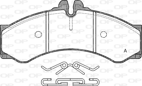 Open Parts BPA0614.00 - Kit pastiglie freno, Freno a disco autozon.pro