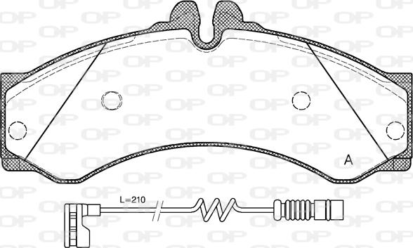 Open Parts BPA0614.12 - Kit pastiglie freno, Freno a disco autozon.pro