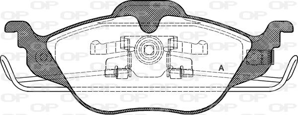 Open Parts BPA0684.02 - Kit pastiglie freno, Freno a disco autozon.pro