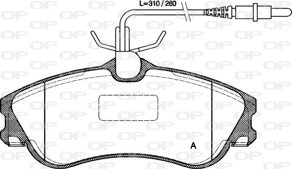 Open Parts BPA0634.04 - Kit pastiglie freno, Freno a disco autozon.pro