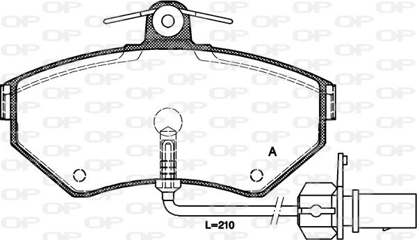 Open Parts BPA0631.12 - Kit pastiglie freno, Freno a disco autozon.pro