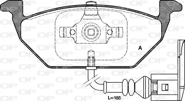 Open Parts BPA0633.41 - Kit pastiglie freno, Freno a disco autozon.pro