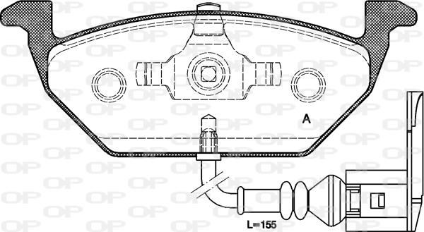 Open Parts BPA0633.21 - Kit pastiglie freno, Freno a disco autozon.pro