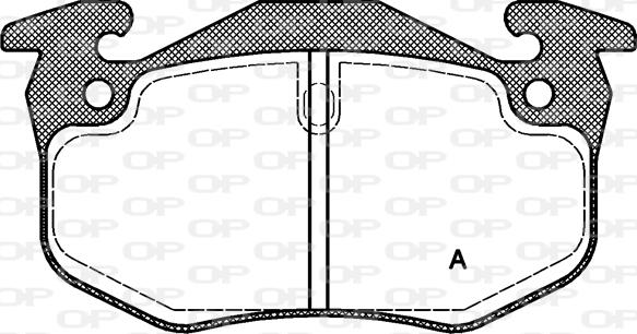 Open Parts BPA0144.50 - Kit pastiglie freno, Freno a disco autozon.pro