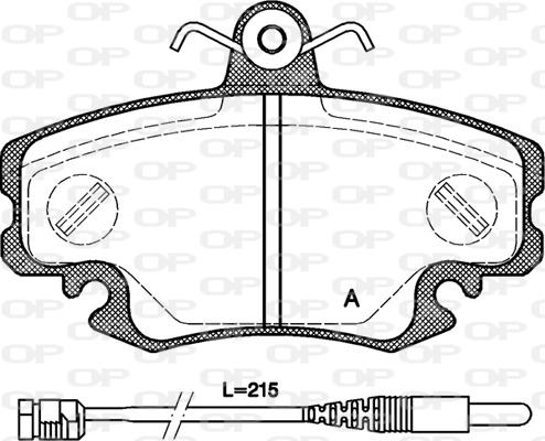 Open Parts BPA0141.30 - Kit pastiglie freno, Freno a disco autozon.pro