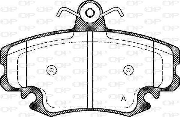 Open Parts BPA0141.20 - Kit pastiglie freno, Freno a disco autozon.pro