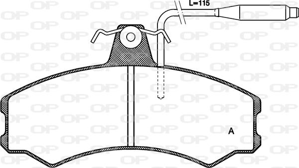 Open Parts BPA0143.02 - Kit pastiglie freno, Freno a disco autozon.pro