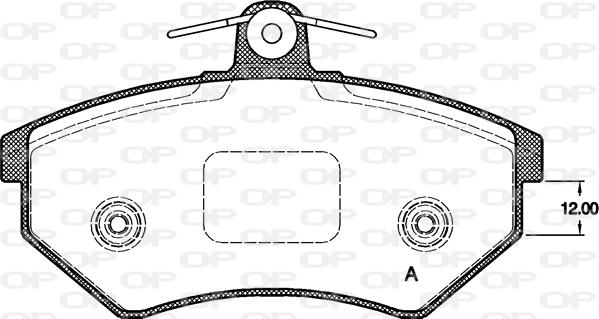 Open Parts BPA0134.40 - Kit pastiglie freno, Freno a disco autozon.pro