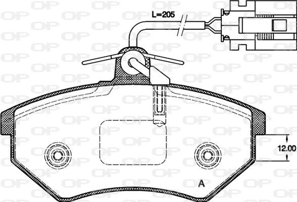 Open Parts BPA0134.62 - Kit pastiglie freno, Freno a disco autozon.pro