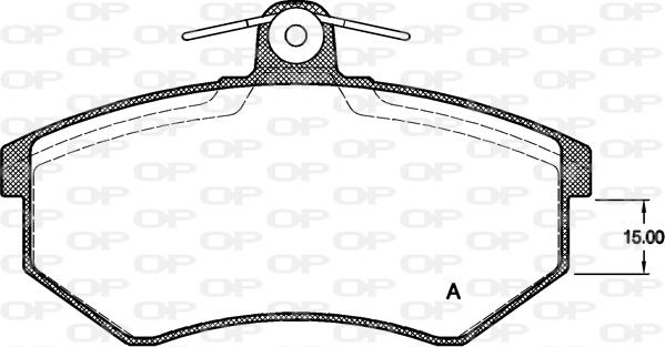 Open Parts BPA0134.00 - Kit pastiglie freno, Freno a disco autozon.pro