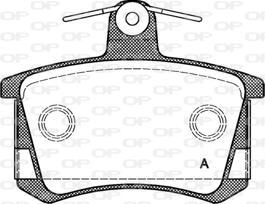 Open Parts BPA0135.40 - Kit pastiglie freno, Freno a disco autozon.pro