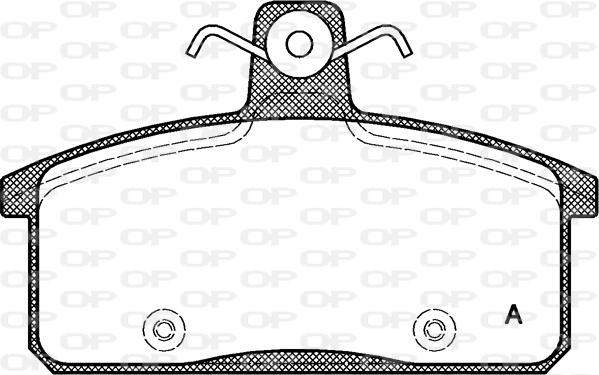 Open Parts BPA0128.50 - Kit pastiglie freno, Freno a disco autozon.pro