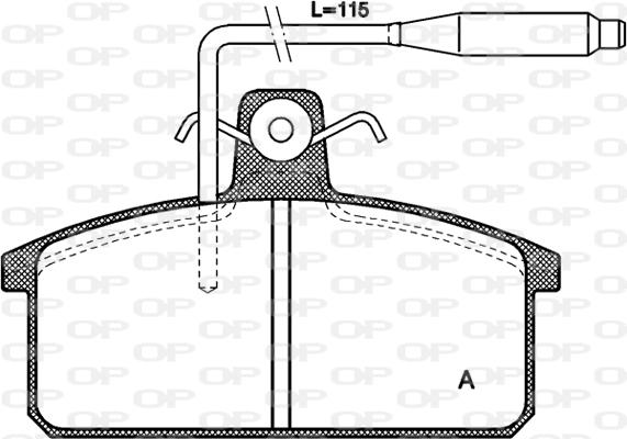 Open Parts BPA0128.02 - Kit pastiglie freno, Freno a disco autozon.pro