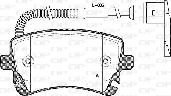 Open Parts BPA0897.02 - Kit pastiglie freno, Freno a disco autozon.pro