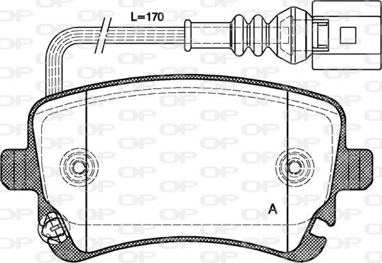 Open Parts BPA0897.11 - Kit pastiglie freno, Freno a disco autozon.pro