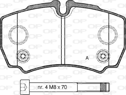 Open Parts BPA0849.10 - Kit pastiglie freno, Freno a disco autozon.pro