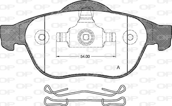 Open Parts BPA0843.00 - Kit pastiglie freno, Freno a disco autozon.pro