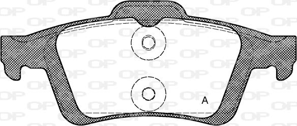 Open Parts BPA0842.30 - Kit pastiglie freno, Freno a disco autozon.pro