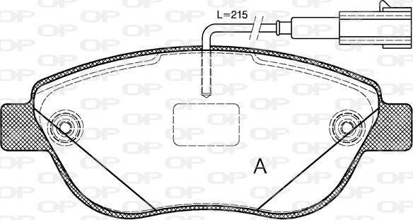 Open Parts BPA0859.12 - Kit pastiglie freno, Freno a disco autozon.pro